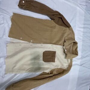 Two-Tone Button-Up Shirt